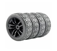 DEMULAX Lot de 4 éponges for pneus et Roues, for HSP, for HPI, 1/10 1:10 Touring Car Pack de Roues pour Voiture RC Monster(Rim02H-6095)