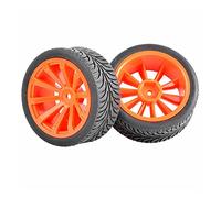 DEMULAX Lot de 4 pneus Course Plats avec décalage Roue 6 mm, for HSP, for HPI, 1.10 Voiture Tout-Terrain Pack de Roues pour Voiture RC Monster(604-8007)