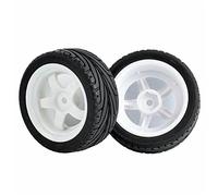 DEMULAX Lot de 4 pneus et Roues adhérents for HSP, for HPI, Voiture Vitesse sur Route 1/10 1.10 Pneu RC(6030W-8010)