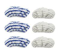 DEMULAX Lot de 6 tampons de rechange en microfibre for aspirateur Rowenta Clean&Steam ZR005801, lavables et réutilisables Pièces de rechange pour nettoyeur vapeur