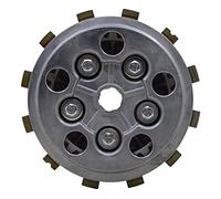 DEMULAX Pièces d'embrayage de moto, plaque pression Friction large avec assemblage moyeu tambour, 5 plaques GSX 125 GS Embrayage moto(Big round hole)