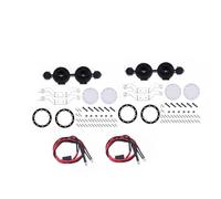 DEMULAX Porte-Bagages en métal for Voiture sur chenilles 1/10 RC, for Traxxas, TRX4 TRX6 G63, for Axial, SCX10 III OP Accessoires Pièces Galerie de Toit pour Voiture Jouet(Round Black Light)