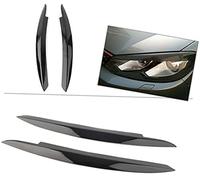 DEMULAX Sourcils de phare avant de voiture Garniture de sourcil paupière phare avant, pour VW, pour Golf Mk6 couverture voiture couvercle des yeux sourcils décoration ABS 2008 2009 2010