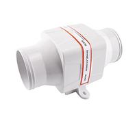 DEMULAX Ventilateur de cale en ligne 3" 75 mm 130 CFM DC 12 V 24 4 pales for bateau marin RV Échappement d'air Blanc SFIB1-130-01 SFIB2-130-01 Souffleur d'air pour moteur marin(12V 1Piece)