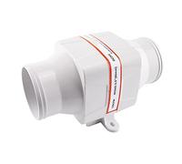 DEMULAX Ventilateur de cale en ligne 4" 100 mm 270 CFM DC 12 V 24 4 pales for bateau marin RV Échappement d'air SFIB1-270-01 SFIB2-270-01 Blanc Souffleur d'air pour moteur marin(24V 1Piece)