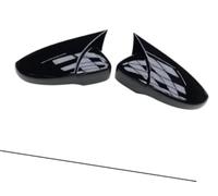 DEMULAX Wing Mirror Covers Caps, pour Vw, pour Golf 6 Mk6 2009-2013 2Pcs Car Rear View Mirrors Cover Protector Black Auto Rearview Accessories Couvercle de rétroviseur latéral (1 pair black)