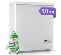DEMULLER Congélateur profond de 0,9 m³ avec écran d'affichage électronique, thermostat électronique, panier de rangement réglable à chaque degré, blanc
