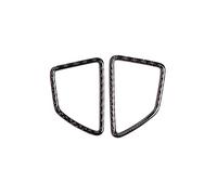 DEMUR Cadre de sortie de climatisation de tableau de bord en Fiber de carbone, 2 pièces, décoration de couverture, style de voiture for BMW E70 X5 2008 - 2013 Moulures intérieures (Color : Black RHD