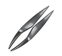 DEMUR Garniture de couverture de cadre de paupières de sourcil de phare de phare de voiture, for Ford, for Fiesta, for MK6 2008 2009 2010 2011 Sourcils de phare(Carbon Fiber Black)