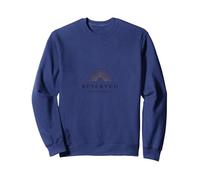 Demure Reserved Radiance | Élégant Sunburst Art Sweatshirt, Unisexe pour Adultes, Bleu Marine, L