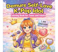 Demure Self-Love K-Pop Idol Colloring Book for Teens and Adults