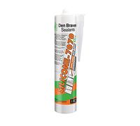 Den Braven - Silicone 7070 + Blanc - Mastic Silicone Neutre Bâtiment et Miroiterie - Joints de Dilatation des Constructions et Des joints de Vitrages - Cartouche de 300ml