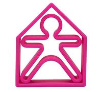 dëna 1005 - Jouet pédagogique en Silicone 1 Enfant et 1 Maison - NÉON Rose