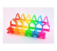 dëna Kid 6X House 6X Tree 6X NÉON Modules empilables colorées pour Que Vos Enfants apprennent à Construire