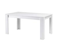 DENAE - Table de Repas Rectangulaire 160x90cm Laquée Blanc Brillant