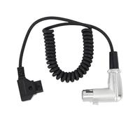 Denash 1m Angle Droit XLR Câble enroulé d'alimentation avec Câble à Ressort, Compatible avec C400, Blackmagic Ursa Mini Pro, Varicam, adapté aux Panneaux Flash LED, Affichages du