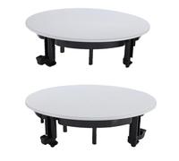 Denash 2pcs Couvercles de Calandre de Haut-parleurs, Housses de Grill en Haut-parleur de Plafond Commercial Magnétique, Bague Décorative avec Accessoire de Haut-parleur, OD 280 Mm Blanc