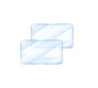 Denash 2pcs Film en Verre trempé de la Caméra, Protecteur D'écran Anti-Rayures Ultra Mince avec Adhésif sans Bulles pour Insta GO 360, Transmittance Lumineuse élevée, Cristal Claire,
