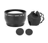 Denash 2X Lentille de Conversion de Téléobjectif, Lentille de Téléconvertisseur HD 52 Mm pour la Caméra, Verre Optique en Aluminium Léger en Aluminium en Alliage T2 Installation,