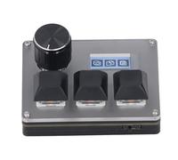 Denash 3 Touches Petit Clavier, Clavier à échange Chaud Macro, Clavier Filaire Personnalisable avec écran LCD de Couleur RVB de 0,96 Pouce, adapté à Plus de Scènes