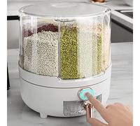 Denash 360 Degree Rotating Grain Dispenser Box, PP Plastic Kitchen (Moyen)