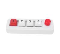 Denash 4 Touches Programmables Clavier Câblé, Clavier Mécanique USB C Entièrement Programmable avec NKRO, Hotkes One Click Start, pour XP, Vista, 7, 8, 10, OS X (White)