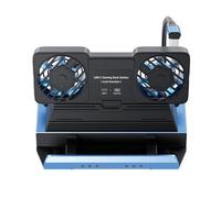 Denash 9 dans 1 Console de Jeu Portable Type C / M Station d'accueil avec PD + USB3.0 + USB2.0 * 3 + SD / TF + RJ45 + HD2.0 + Fans Doubles pour Le Pawer Gamin Hub