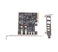 Denash Adaptateur PCIe vers USB 3.2 GEN 2, 5 Ports USB Port, Taux de Transfert de Données de 10 Gbit/S, pour la Sauvegarde des Données du Fichier de la Station de Travail SSD Box,