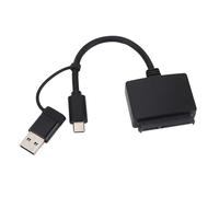 Denash Adaptateur Serial ATA vers USB 3.1 Type C, Vitesse de Transfert de 10 Gbit/s pour SSD 2,5 Pouces, Plug and Play, Indicateur LED, économie D'énergie, Compatible avec 98, SE, ME,
