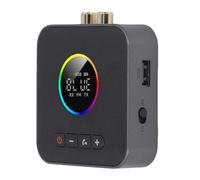 Denash Adaptateur Stéréo Bluetooth 6.0 émetteur-récepteur avec Affichage Numérique, Prise en Charge AUX 3,5 Mm, clé USB pour TV, Haut-parleurs Filaires Stéréo Domestiques