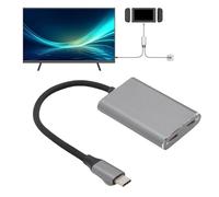 Denash Adaptateur USB C vers Lunettes AR, Hub de Chargement et Vidéo 2 en 1 avec 100 W PD et 4K 60 Hz, Dongle de Lunettes AR Portable pour Consoles de Jeu et Ordinateurs Portables