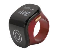 Denash Anneau Smart Tasbih Zikr, Clear LCD Display Ring Dinger Counter Intelligent Touch Digital Counter Prayer Rappel (Rouge)