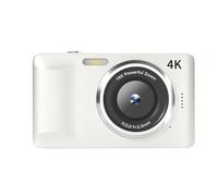 Denash Appareil Photo Numérique 64MP 4K avec Autofocus, 18x Zoom Numérique, Affichage de 2,8 Pouces, Flash pour L'enregistrement de la Vie de Voyage, Ultra High Resolution, Durée de Vie (White)