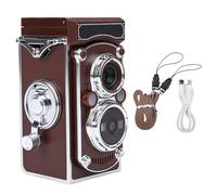 Denash Appareil Photo Numérique Vintage, Portable Style TLR Rétro 2,7 K Vidéo 24 MP Autofocus Vlog, avec Joystick Manuel, pour Débutants, Adolescents et Adultes (Brown)