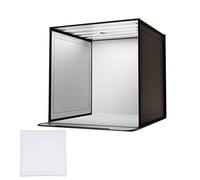 Denash Boîte à Lumière de Studio Photo Pliable Portable pour la Photographie Alimentaire de Bijoux, Lumières LED Réglables pour Les Créateurs de Contenu de Commerce électronique, 15,7 X 15,7 Pouces,