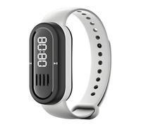 Denash Bracelet Intelligent,Haut-Parleur Bluetooth et Lecteur MP3,Tracker de Fitness Digital LED,Suivi du Sommeil,Groupe Intelligent Rechargeable pour Les Sports de Plein Air (White)