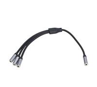 Denash Câble Adaptateur de 3,5 Mm de 3,5 Mm jusqu'à X, Câble Stéréo Extensible - de Splilinter pour Les écouteurs MP3, Facile à Utiliser et à Jouer pour PDA, de Coque en Métal (3,5 1 Femelle à 3
