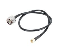 Denash Câble Adaptateur SMA Mâle vers N Mâle, Connecteur Adaptateur en Cuivre SMA Mâle vers N Mâle, Câble Adaptateur à Faible Impédance 50 Ω, Ligne de Conversion Coaxiale