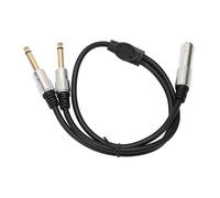 Denash Câble D'éclat de 6,35 Mm Câble de Fragmentation Macho Double 6,35 Mm et Splinter pour les Amplificateurs pour le Récepteur du Film Domestique, Alliage en Aluminium PVC 1, Pieds