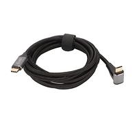 Denash Câble D'extension USB C à 90 Degrés, Cordon de Charge Rapide PD100W pour Steam Deck, Taux de Transmission de 10 Gbit/s pour Téléphone Portable, écran AV 4K 60 Hz (200 cm)