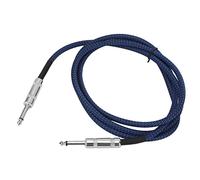 Denash Câble D'instrument à Oxygène 22AWG, une Forte compatibilité à des Fins de Guitare électrique, Bleu en Nylon (#1)