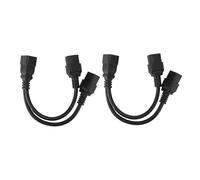 Denash Câble Dual IEC320 C19 à C20 Câble d'alimentation Efficace pour Les Commutateurs de Bureau ou Les Postes de Travail à Domicile 2 Pack Materifications PVC Blanches pour Différents Appareils