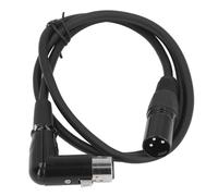 Denash Câble XLR Audible, Mâle vers Femelle, Droit vers Coude, Câble XLR, Réduction du Bruit, 1 Mètre pour Console de Mixage et Enregistreur