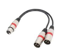 Denash Câble XLR -Splinter Dual Dual XLR Male Microphone Adapter Câble pour les Mélangeurs D'équipement Sonore, Matériel Haute Performance pour les Studios ou les Apparitions en Direct