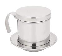 Denash Cafetière Vietnamienne en Acier Inoxydable de Haute qualité, Facile à Nettoyer pour la Maison/le Restaurant (Argent brillant)