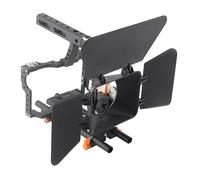 Denash Cage DSLR Cage de Caméra avec Focus de Suivi et Boîte Matt pour GH4 A7S / A7 / A7R / A7RII / A7SII Enregistrements Vidéo Professionnels en Aluminium