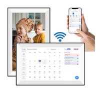 Denash Calendrier Numérique, Calendrier électronique Intelligent WiFi de 10,1 Pouces avec Contrôle par Application, Planification des Repas, Cadre Photo et Galerie D'art pour les (Prise UE)