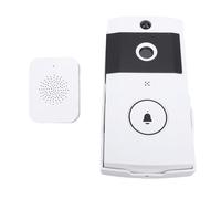 Denash Caméra de Sonnette Intelligente, Grand Angle HD avec Détection Humaine PIR et Audio à 2 Voies ， 2,4 GHz WiFi, Vision Nocturne, Vidéo en Direct