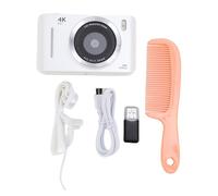 Denash Caméra HD 48MP, Zoom Numérique 16x, Vidéo 4K, écran de 2,8 Pouces, Système de Stabilisation, Réglage de la sensibilité ISO, Photographie de Minuterie, Automatique, Caméra de (White)