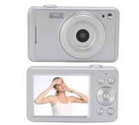Denash Caméra Numérique pour la Photographie, Caméra de Autofocus 4K 64MP avec Sangle à Main, Point et Tourne Les Appareils Photo Numériques pour Enfants pour Enfants (Silver)